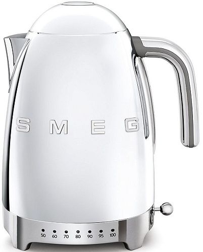 Чайник электрический SMEG KLF04SSEU с регулируемой температурой,  полированная нержавеющая сталь фото в интернет-магазине «Mebelex»