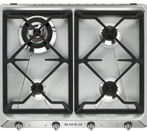Варочная панель газовая SMEG SR964XGH Нержавеющая сталь матовая фото в интернет-магазине «Mebelex»