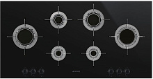 375 690 руб., Варочная панель газовая SMEG PVL6106CN Черная стеклокерамика