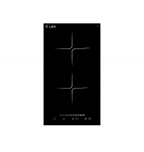 Индукционная панель LEX EVI 320-2 BL (черное стекло, домино) фото в интернет-магазине «Mebelex»