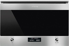 115 990 руб., Встраиваемая микроволновая печь SMEG MP322X1, нержавеющая сталь/ черное стекло