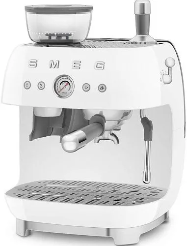 Кофемашина-эспрессо SMEG EGF03WHEU со встроенной кофемолкой, белый фото в интернет-магазине «Mebelex»