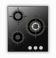 Панель варочная газовая LEX GVG 430 BL черное стекло, чугунные решетки