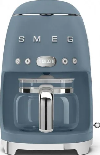 Капельная кофеварка SMEG DCF02SBMEU, синий шторм матовый фото в интернет-магазине «Mebelex»