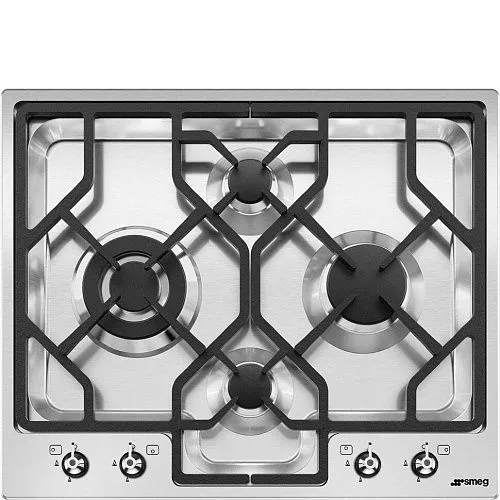 Варочная панель газовая SMEG PGF64-4 Нержавеющая сталь фото в интернет-магазине «Mebelex»