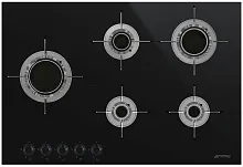 284 990 руб., Варочная панель газовая SMEG PVL675LCN Черная стеклокерамика
