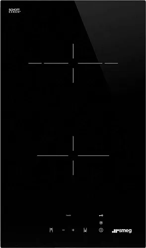 Варочная панель стеклокерамическая SMEG SE232TD1 чёрный прямой край фото в интернет-магазине «Mebelex»