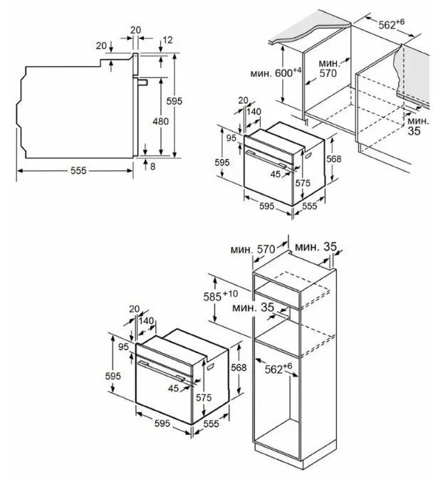 Электрический духовой шкаф maunfeld eoec 564tb