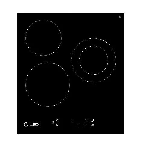 Стеклокерамическая панель LEX EVH 431 BL (черное стекло, расширяемая зона) фото в интернет-магазине «Mebelex»
