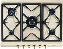 62 290 руб., Варочная панель газовая SMEG SRV876POGH Кремовый