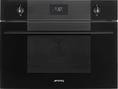 Встраиваемая микроволновая печь SMEG SO4101M0B3, черное стекло