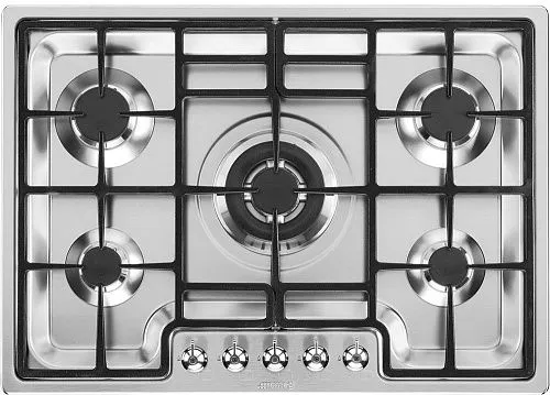 Варочная панель газовая SMEG PGF75-4 Нержавеющая сталь фото в интернет-магазине «Mebelex»