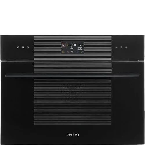 Духовой шкаф Электрический SMEG SO4102M1B3 компактный с СВЧ Черный фото в интернет-магазине «Mebelex»