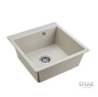 14 490 руб., Мойка кухонная кварцевая EMAR EMQ-1510.Q Барит