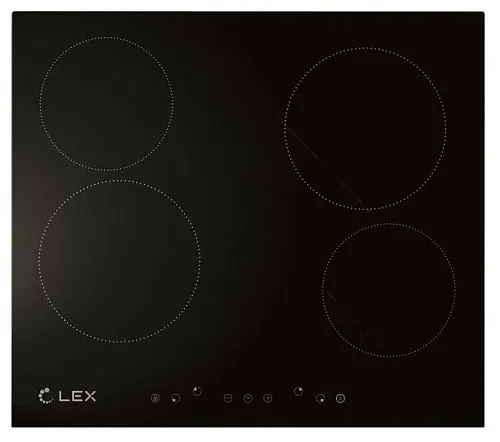 Стеклокерамическая панель LEX EVH 640 BL (черное стекло) фото в интернет-магазине «Mebelex»
