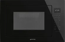 44 990 руб., Встраиваемая микроволновая печь SMEG FMI025B3, чёрное стекло