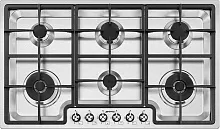 134 690 руб., Варочная панель газовая SMEG PGF962 Нержавеющая сталь