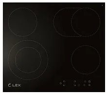 14 990 руб., Стеклокерамическая панель LEX EVH 642 BL (черное стекло, две расширяемые зоны)
