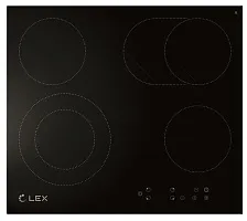 Стеклокерамическая панель LEX EVH 642 BL (черное стекло, две расширяемые зоны)