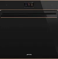 264 290 руб., Духовой шкаф Электрический SMEG SOP6604TPNR, с пиролизом, чёрное стекло Eclipse, медный профиль