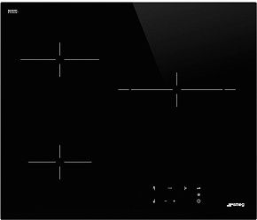 42 490 руб., Варочная панель Стеклокерамическая SMEG SE263TD1 чёрный прямой край