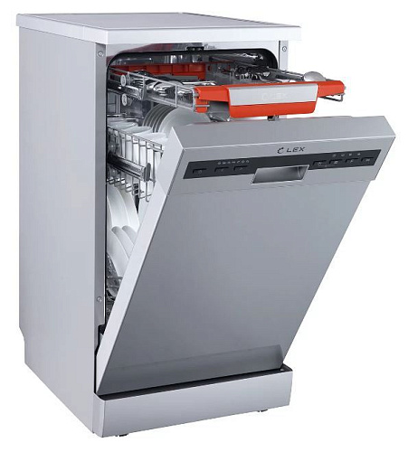 Посудомоечная машина отдельностоящая LEX DW 4573 IX inox/нержавеющая сталь фото в интернет-магазине «Mebelex»