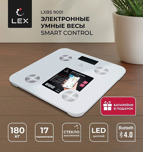 Весы напольные LEX LXBS9001, белый  фото в интернет-магазине «Mebelex»
