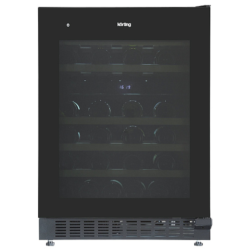 Винный шкаф встраиваемый KORTING KFW 803 DB GN, 46 бутылок, черный фото в интернет-магазине «Mebelex»