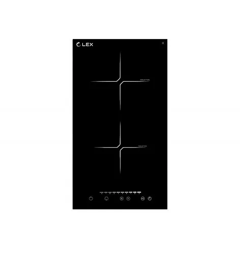 Индукционная панель LEX EVI 320-2 BL (черное стекло, домино) фото в интернет-магазине «Mebelex»